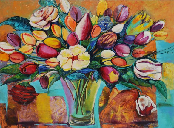 Marine Zuloyan, Paintings - Flowers, TULIPS