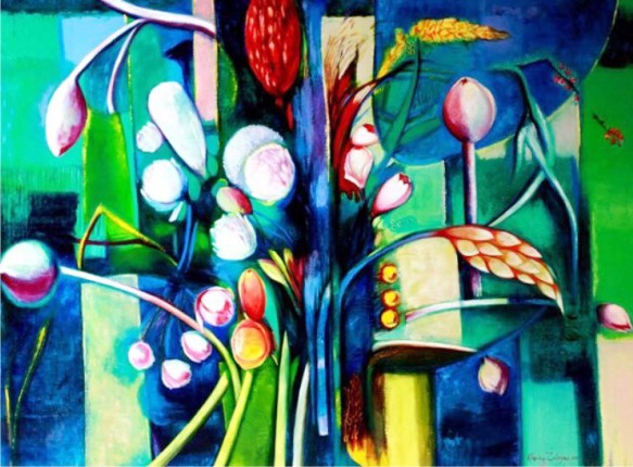 Marine Zuloyan, Paintings - Flowers, NEW BUDS