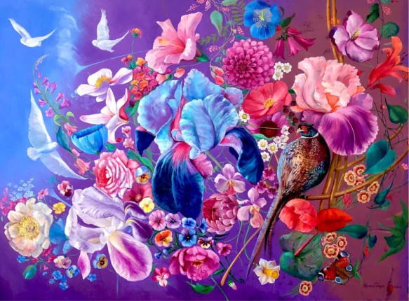 Mariné Zuloyan, Peintures - Flowers, PARADIS