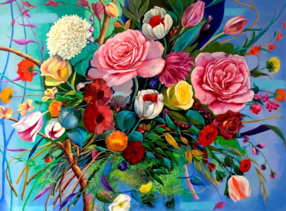 Marine Zuloyan, Paintings - Flowers, MIDSUMMER DAYDREAM