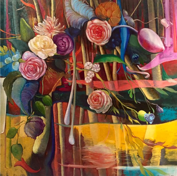 Marine Zuloyan, Paintings - Flowers, FLOWERS IN WOODS