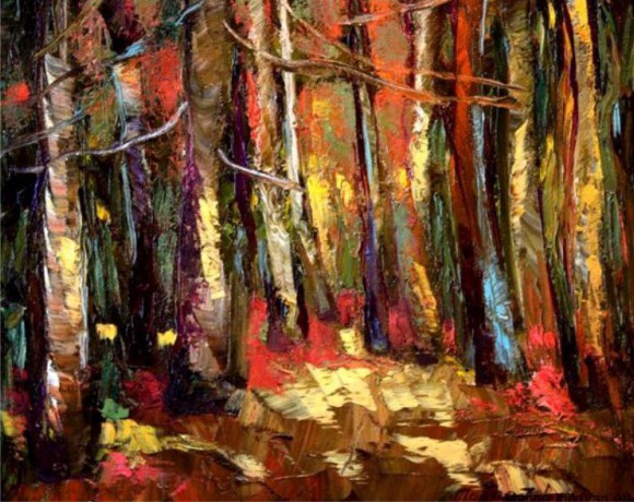 Mariné Zuloyan, Peintures - Les forêts, FORÊT D'AUTOMNE