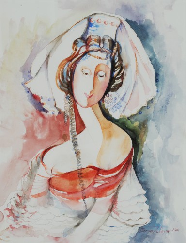 Mariné Zuloyan, Aquarelles, MARIÉE