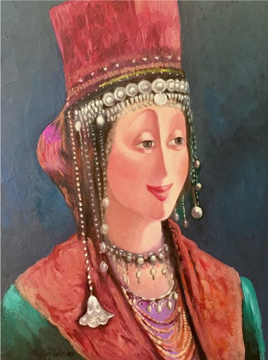 Marine Zuloyan, Paintings - Women, SILVER HEADDRESS