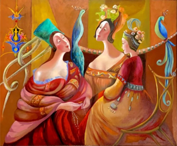 Marine Zuloyan, Paintings - Women, WHISPER