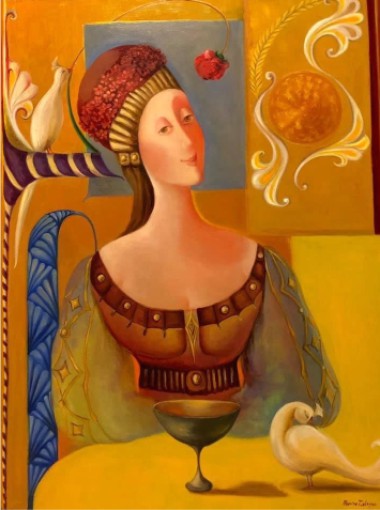 Marine Zuloyan, Paintings - Women, SAYAT-NOVA’S SUNDAY