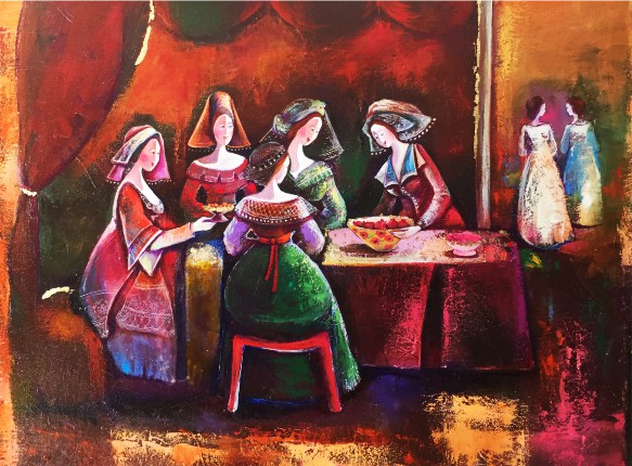 Marine Zuloyan, Paintings - Women, CELEBRATION II